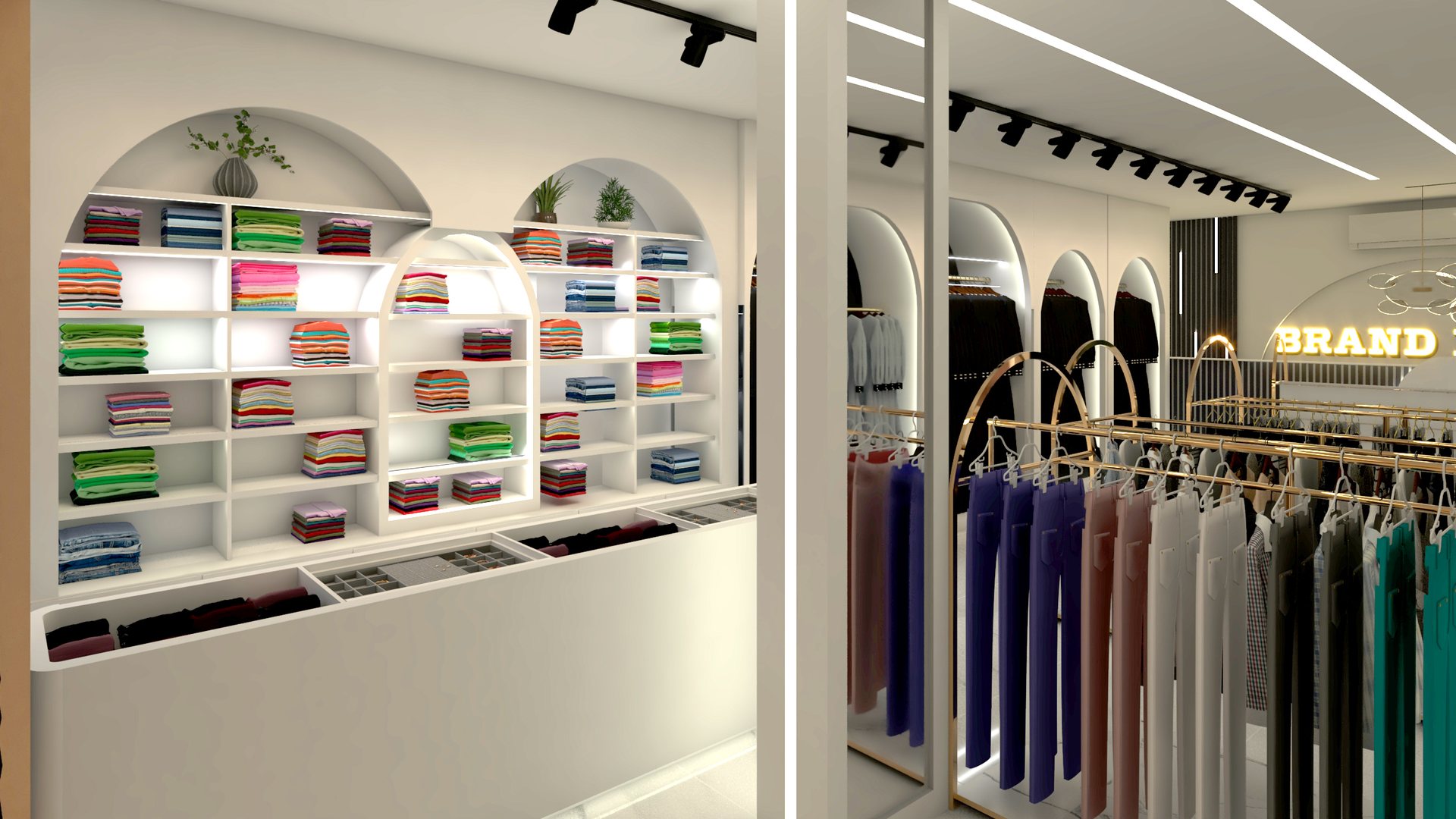 میز فروش و بسته‌بندی فروشگاه خانه حجاب